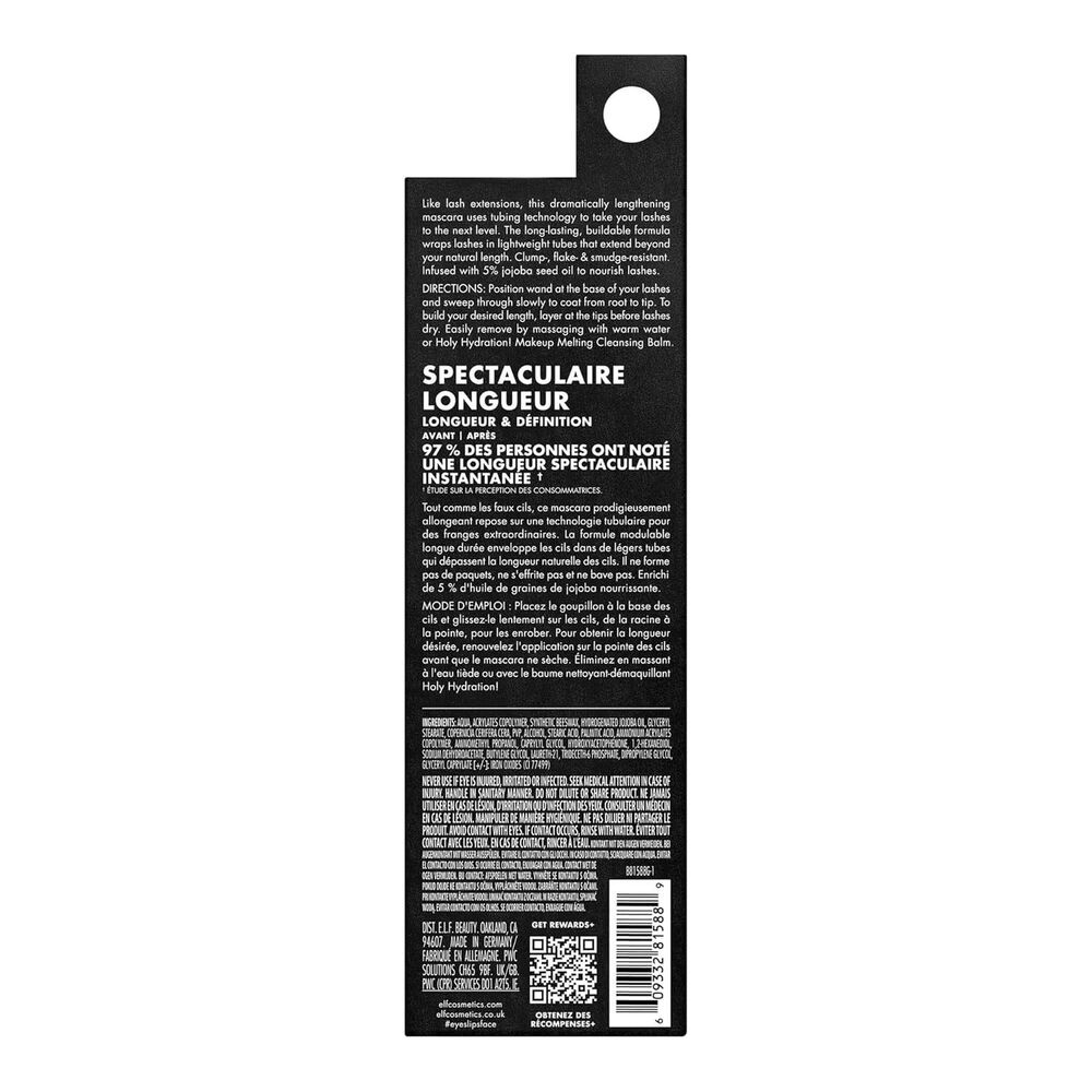 e.l.f Lash XTNDR Mascara Made Tubing Long Lasting Look of Lash Pitch Black 0.6oz - Picture 7 of 8